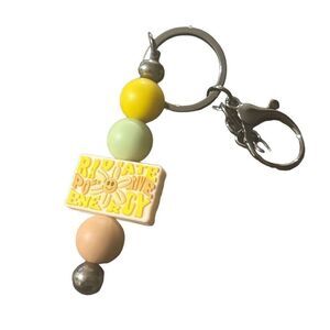 Radiate positivity Entergy silicone beads keychain‎ ￼